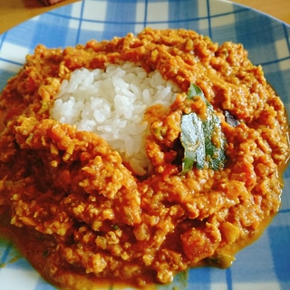 シナモン香る鶏挽き肉のココナッツキーマカレー